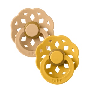 Suzete din latex cu tetina rotunda Boheme, 6 luni+, Sand - Honey Bee, Bibs 240122 - Img 3