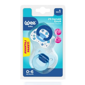 Suzete silicon ortodontice, nr.1 0-6l, 2 bucati, 437, Wee Baby