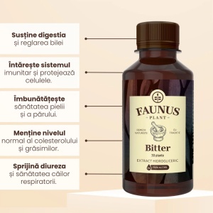 Tinctură Bitter fără Alcool 200 ml, Faunus Plant - Img 5