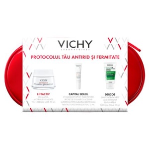 Trusa Crema de zi Liftactiv Hyaluronic Specialist H.A, 50 ml + Fluid cu SPF 50+ Capital Soleil, 15 ml + Sampon anti-matreata Dercos, 50 ml, Vichy - Img 2