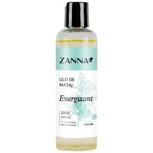 Ulei de masaj energizant cu lămâie și mentă, 200 ml, Zanna