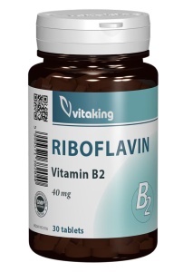 Vitamina B2 (Riboflavină) 40 mg, 30 tablete, Vitaking