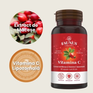 Vitamina C lipozomala cu macese, 90 capsule, Faunus Plant - Img 5
