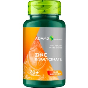 Zinc Bisglicinat 50 mg, 30 capsule vegetale, Adams Vision