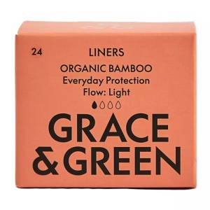Absorbante zilnice din bambus organic, 24 bucati, Grace and Green