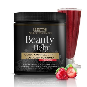Beauty Help Ultra-Complex 9-in-1 Collagen Formula cu aroma de capsuni, 300g, Zenyth - Img 4