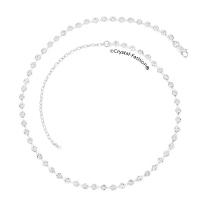 Bezel Choker cu cristale rotunde de 3 mm, Crystal