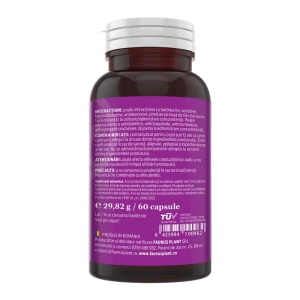 Calmenor Noapte – Formula naturala cu plante, vitamine și melatonina pentru somn odihnitor si confort in menopauza, 60 capsule, Faunus Plant - Img 3