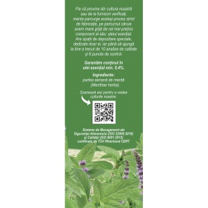 Ceai de Menta D 122, 50 g, Fares - Img 2