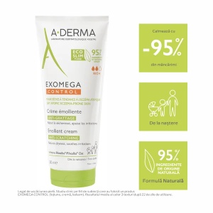 Crema emolienta Exomega Control, 200 ml, A-Derma - Img 4
