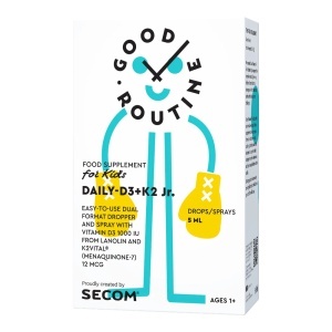 Daily D3 + K2 Jr, picături și spray, 1 an+, 5 ml, Good Routine
