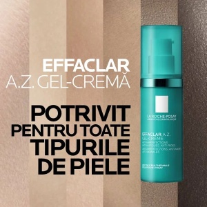 Gel-crema cu o textura usoara si o eficacitate dubla asupra imperfectiunilor si semnelor de imbatranire Effaclar A.Z., 40ml, La Roche-Posay - Img 8