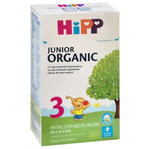 Lapte praf de crestere Organic 3, 500g, Hipp