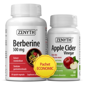 Pachet Berberina 500 mg, 60 capsule + Otet din cidru de mere, 60 capsule, Zenyth - Img 2