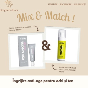 Pachet Cremă antirid de ochi 25 ml + Serum Revive Retinal 0.05% 30 ml, Synergy Therm