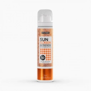 Pachet Crema de fata Sun Screen Color Velvet cu SPF50+, 50ml + Spray mist Sun Screen On The Move cu protectie solara SPF50, 75ml, FrezyDerm - Img 2