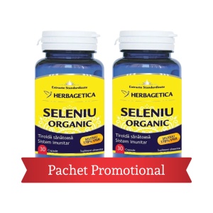 Pachet Seleniu Organic, 30 + 30 capsule, Herbagetica