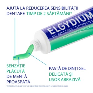 Pasta gel Sensitive pentru dinti sensibili, 75ml, Elgydium - Img 2