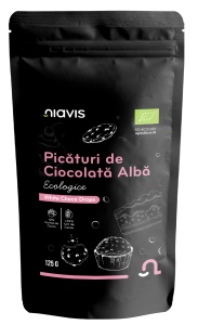 Picaturi de ciocolata alba Ecologice/BIO 125g, Niavis - Img 2