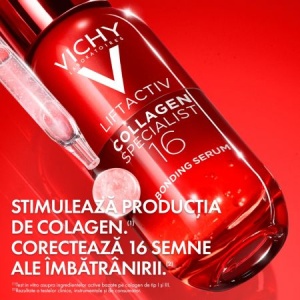 Serum antirid fortifiant Liftactiv Collagen Specialist 16, 30 ml, Vichy - Img 3