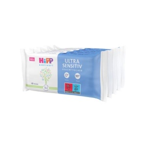 Servetele umede Ultra Sensitiv, 5 pachete x 48 bucati, Hipp