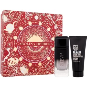 Set 212 Vip Black pentru barbati Apa de parfum 100 ml si Gel de dus 100 ml, Carolina Herrera