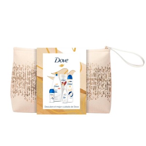Set Cadou Dove Ingrijire Completa pentru Femei 6 piese – Gel de Dus, Lotiune, Antiperspirant Spray si Roll-On + Neceser
