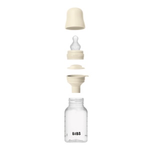 Set Complet Biberon Anti-Colici cu Tetină din Silicon, Flux Lent, 150 ml, Ivory, Cod: 50161216, Bibs - Img 4