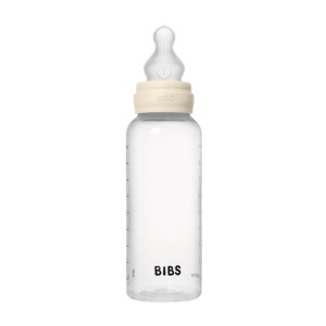 Set complet biberon anticolici cu tetină din silicon flux mediu, 270 ml, Ivory, Bibs - Img 3