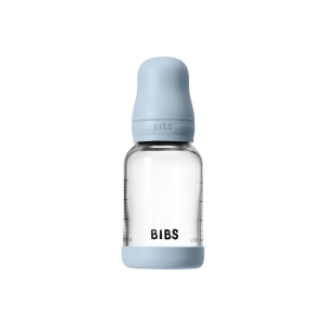 Set complet biberon din sticlă anticolic, tetină latex flux lent, 120 ml, Baby Blue, Baby - Img 2