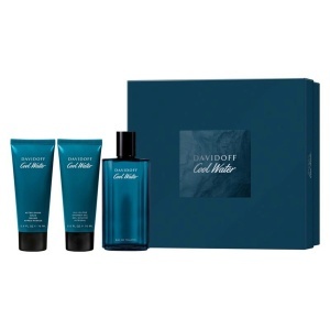 Set Cool Water Man: Apa de Toaleta 125 ml + Balsam After Shave 75 ml + Gel de Dus 75 ml, Davidoff