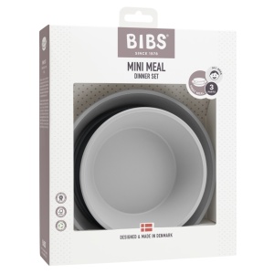 Set farfurii pentru diversificare și hrănire, culoare Cloud, Bibs