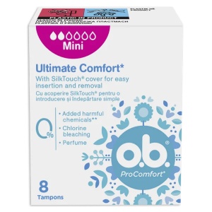 Tampoane Pro Comfort Mini, 8 bucati, Johnson&Johnson