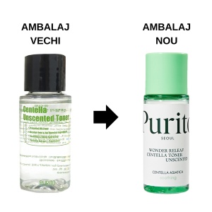 Toner calmant fără parfum Wonder Releaf Centella Unscented, 30 ml, Purito - Img 2