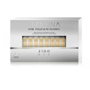 Tratament cosmetic pentru îngrijirea scalpului și părului în stadii avansate de rărire, Crescina Follicular Islands 2100 Man, 20 fiole, Labo