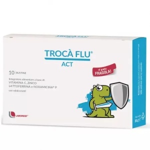 Troca Flu Act cu vitamina C, zinc, lactoferină și propolis, 10 plicuri, Laborest