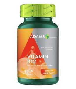 Vitamina B12 500mcg, 90 tablete, Adams Vision