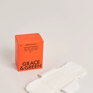 Absorbante din bambus organic de zi, 10 bucati, Grace and Green - Img 2