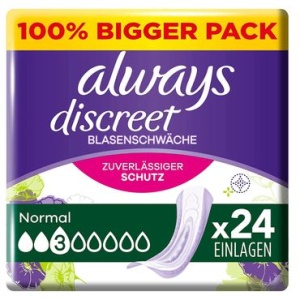 Absorbante pentru incontinenta Discreet Normal Big Pack, 24 bucati, Always
