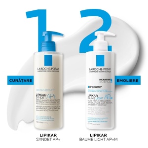 Balsam cu tripla actiune impotriva puseurilor de uscaciune a pielii Lipikar Baume Light AP+M, 400 ml, La Roche-Posay - Img 2