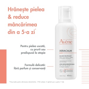 Balsam relipidant pentru pielea uscata predispusa la dermatita atopica sau prurit XeraCalm AD, 400 ml, Avene - Img 2