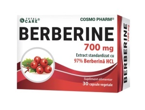 Berberina, 700 mg, 30 capsule vegetale, Cosmopharm