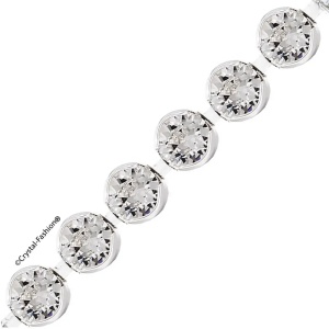 Bezel Choker cu cristale rotunde de 3 mm, Crystal - Img 2