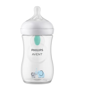 Biberon anti-colici model elefant pentru +1 luni Natural Response SCY673/81, 260ml, Philips Avent - Img 2
