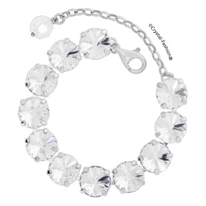 Bratara elegantă cu cristale de 10 mm, Crystal