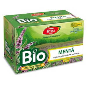 Ceai de mentă Bio D127, 20 plicuri, Fares