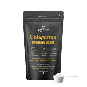Colagenus Creatine Boost – Colagen pudra cu creatina, MSM și acid hialuronic, 457 g, aromă lămâie, Faunus Plant - Img 2