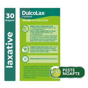 Dulcolax 5mg, 30 drajeuri, Sanofi - Img 2