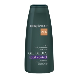 Gel de duș 3 în 1 Total Control Men, 400 ml, Gerovital
