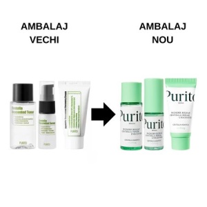 Kit Mini Centella Unscented line Toner, 30ml + Ser, 15ml + Crema de fata, 12ml, Purito - Img 2